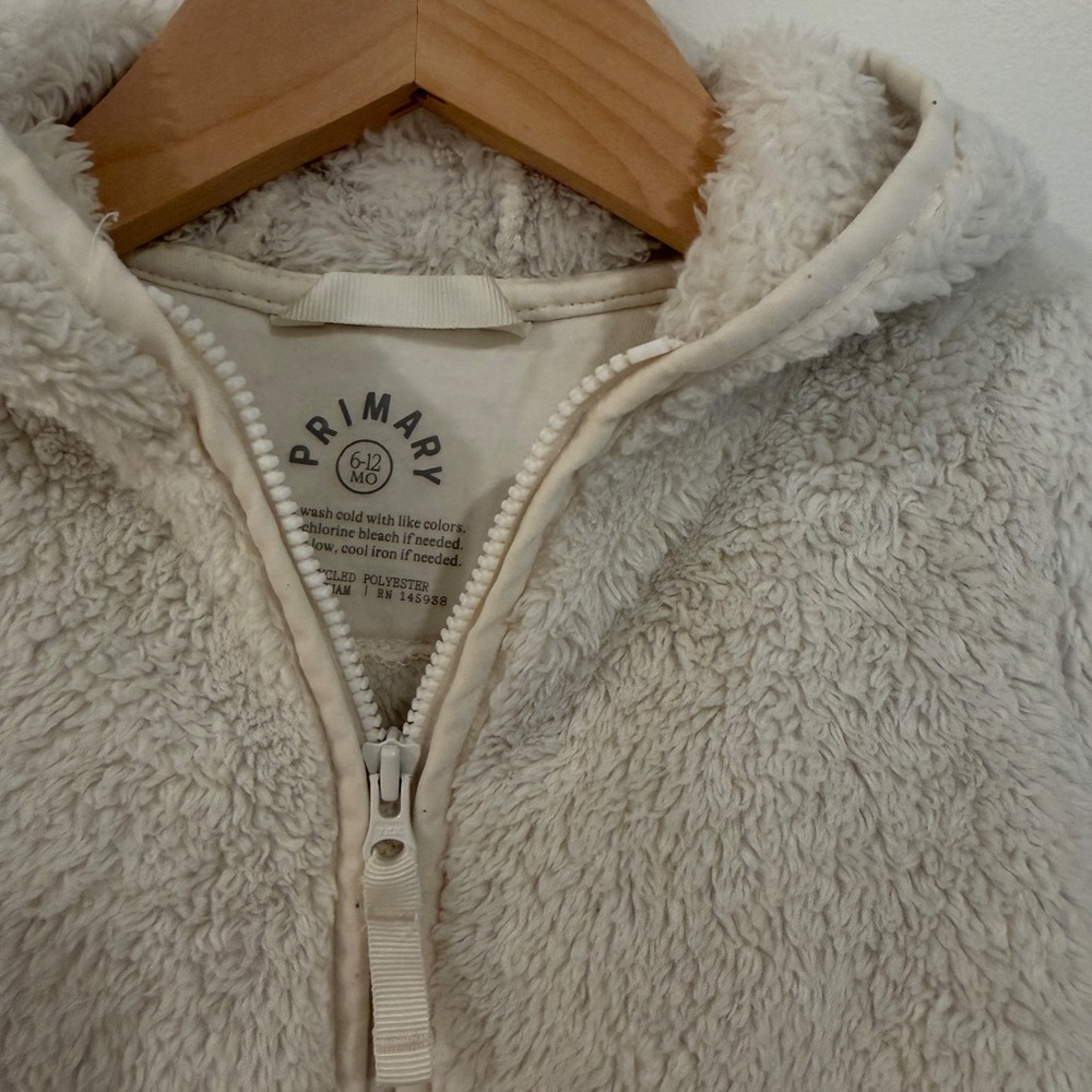 Primary Oat Teddy Zip-Up Hoodie Toddler 6-12mo - Picture 2 of 4